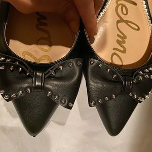 Black Studded Raisa SAM EDELMAN Flats Size 12